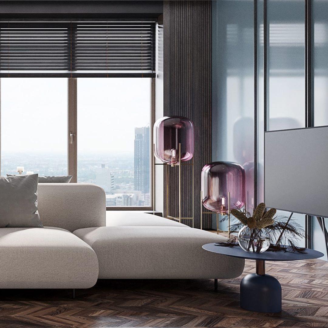 Zevia Glass Industrial Floor lamp - Letslighting