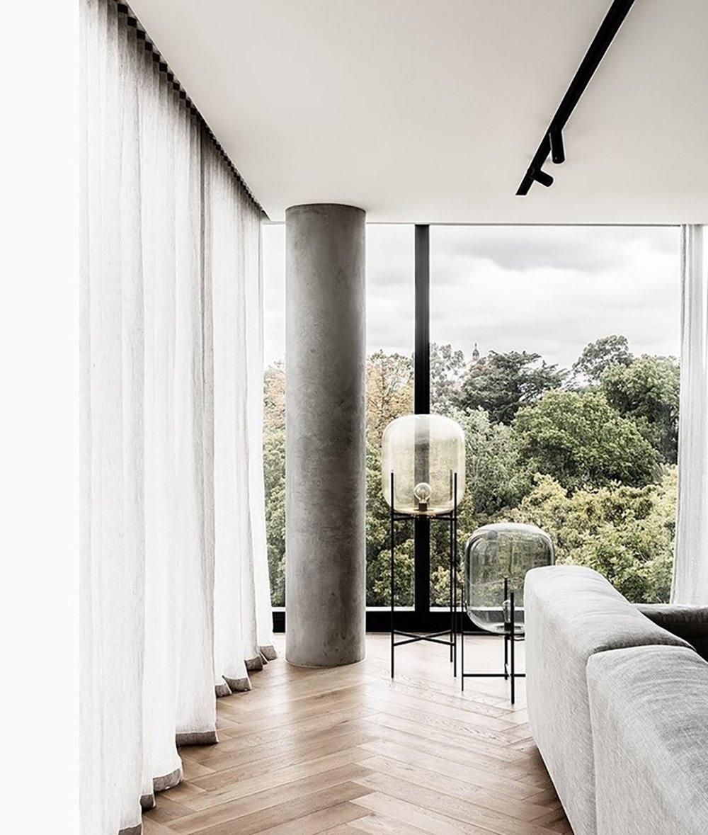 Zevia Glass Industrial Floor lamp - Letslighting