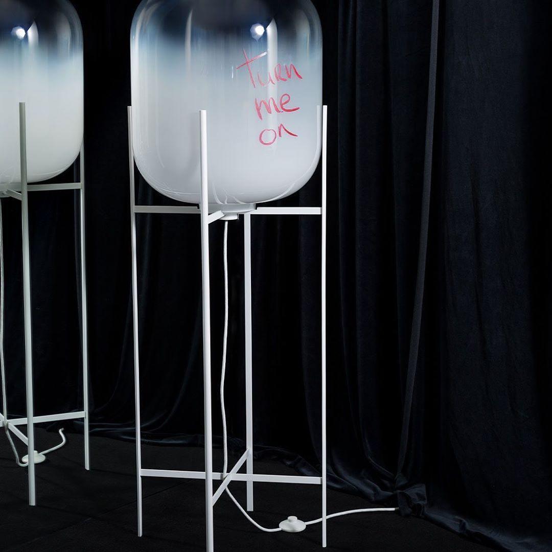 Zevia Glass Industrial Floor lamp - Letslighting