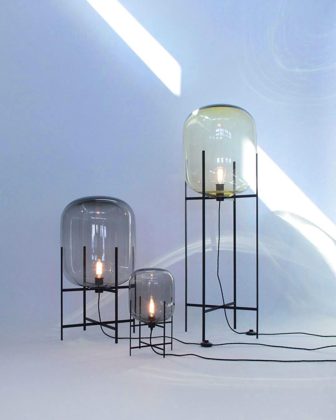 Zevia Glass Industrial Floor lamp - Letslighting