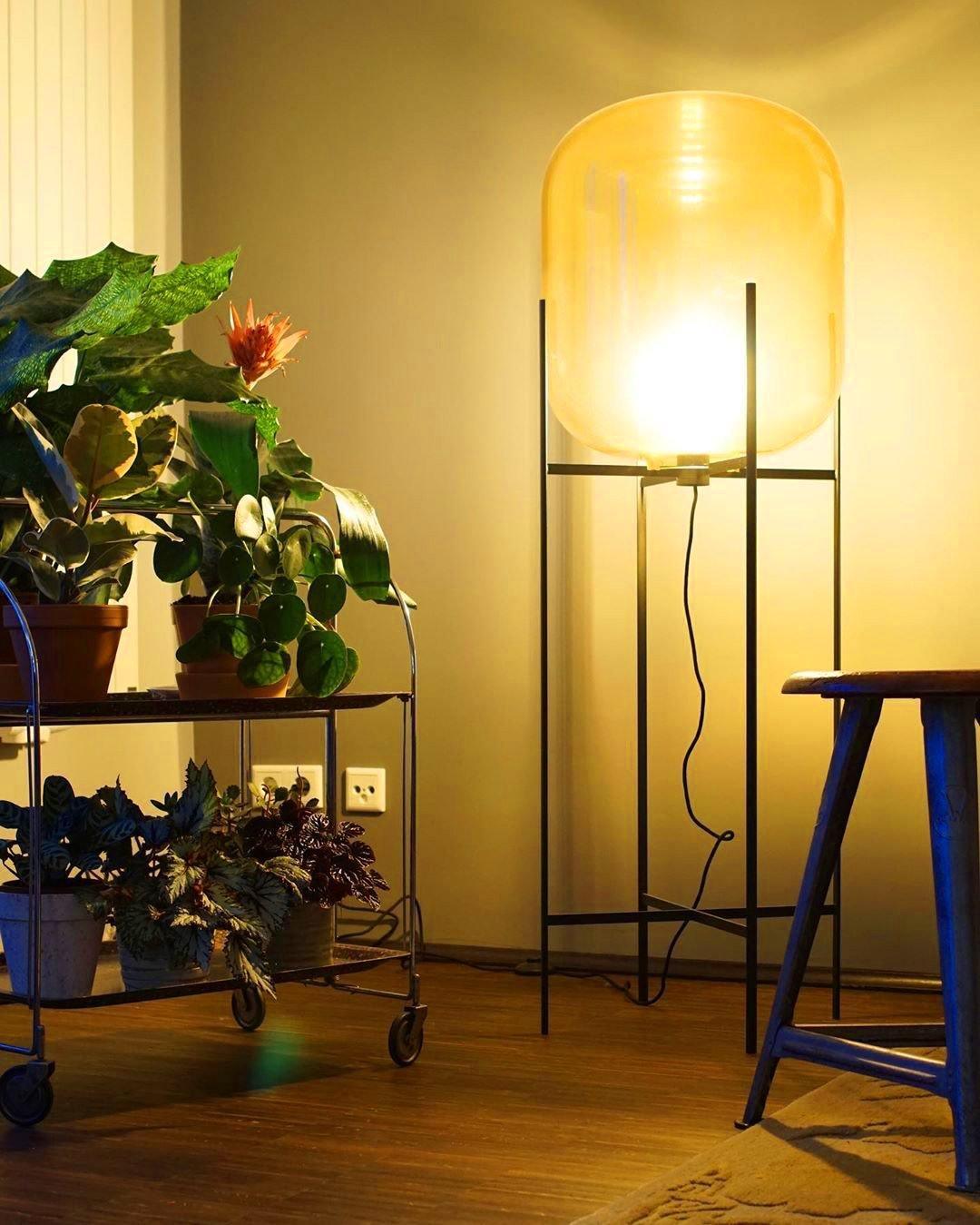 Zevia Glass Industrial Floor lamp - Letslighting