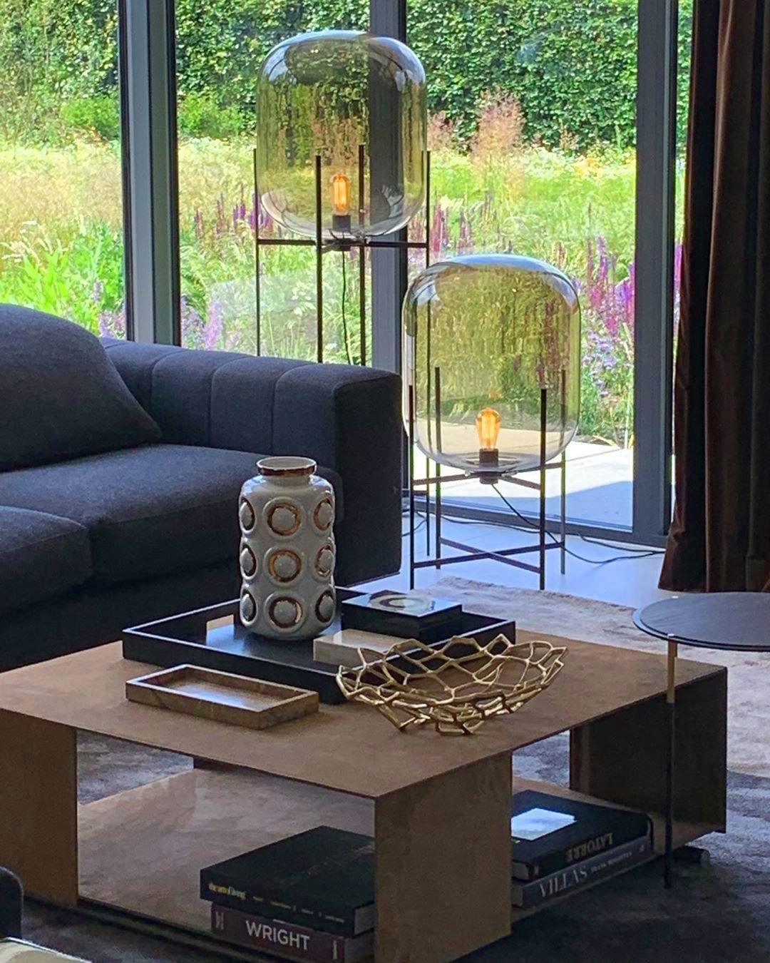 Zevia Glass Industrial Floor lamp - Letslighting