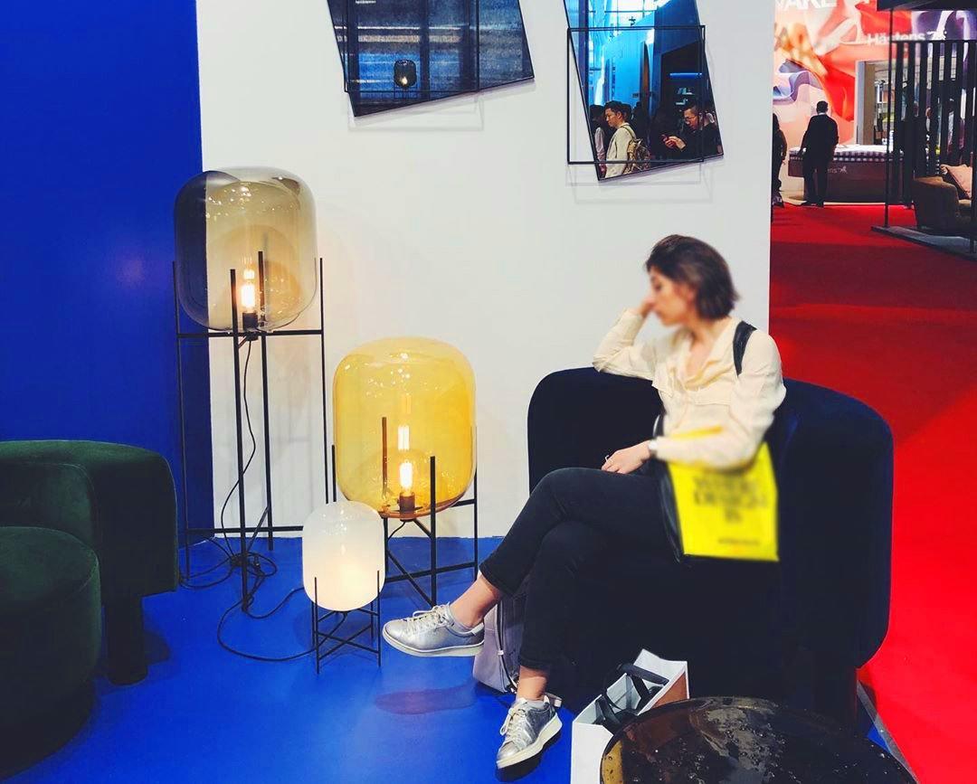 Zevia Glass Industrial Floor lamp - Letslighting