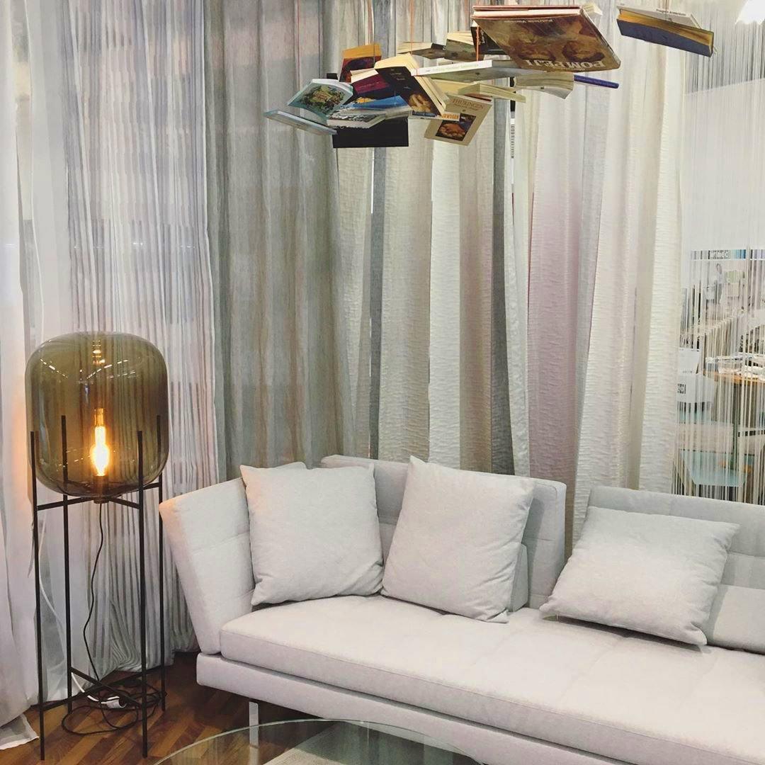 Zevia Glass Industrial Floor lamp - Letslighting