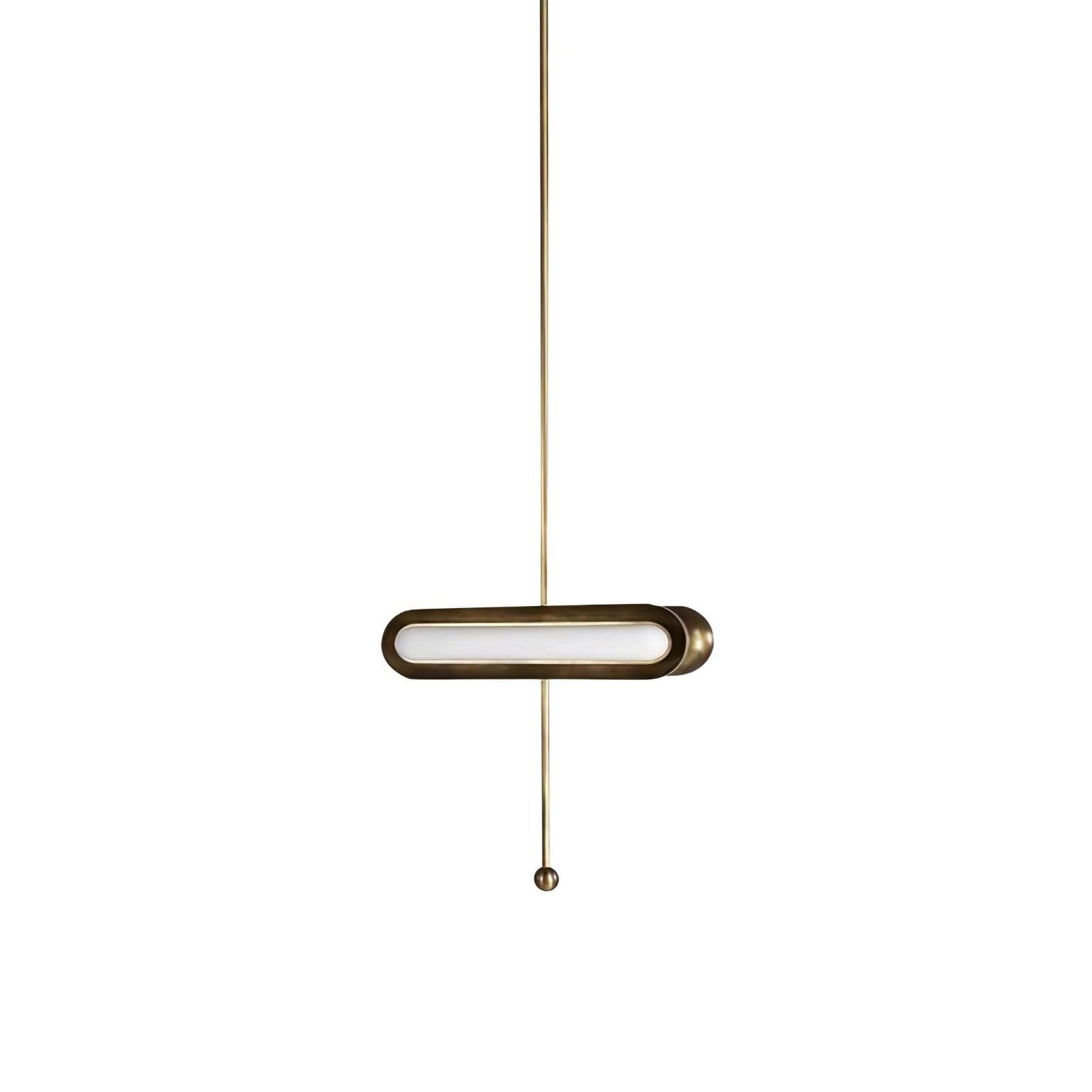 Lyvinaris Geometric Brass Linear Pendant Light - Letslighting