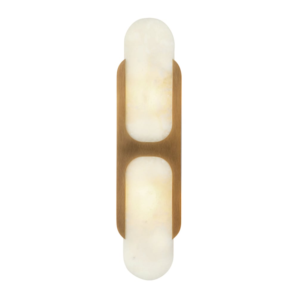 Ulthaora Double Globe Alabaster Wall Ligh