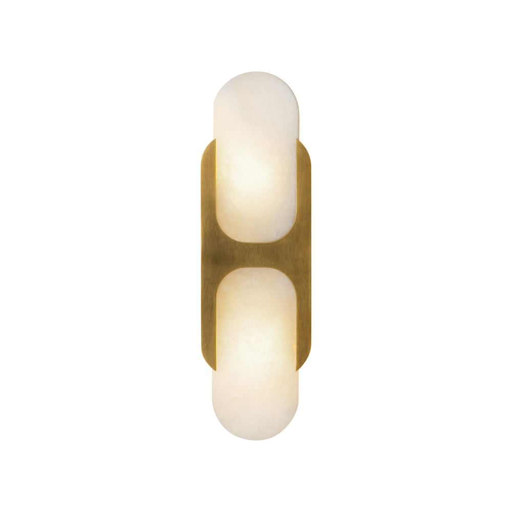 Ulthaora Double Globe Alabaster Wall Ligh