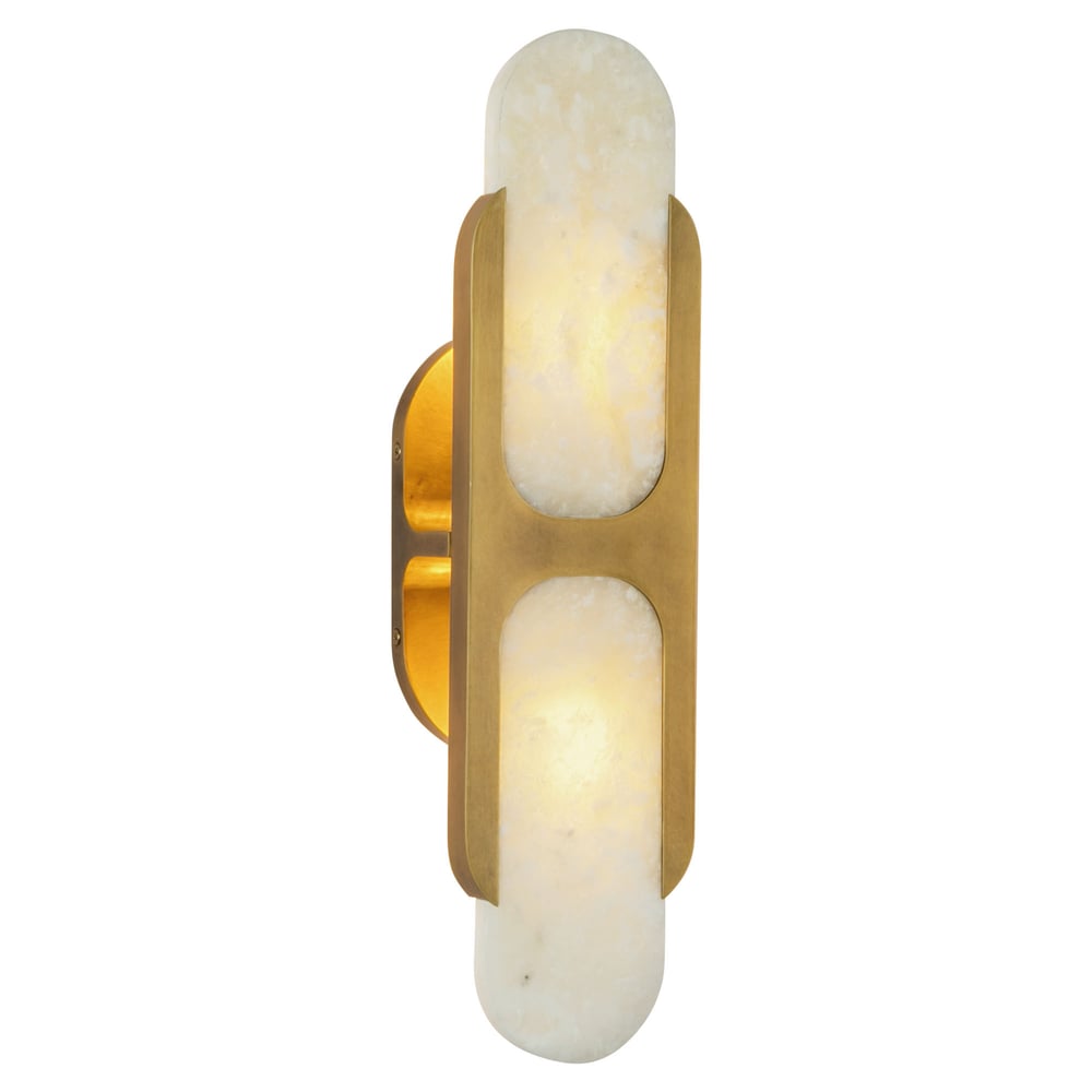 Ulthaora Double Globe Alabaster Wall Ligh