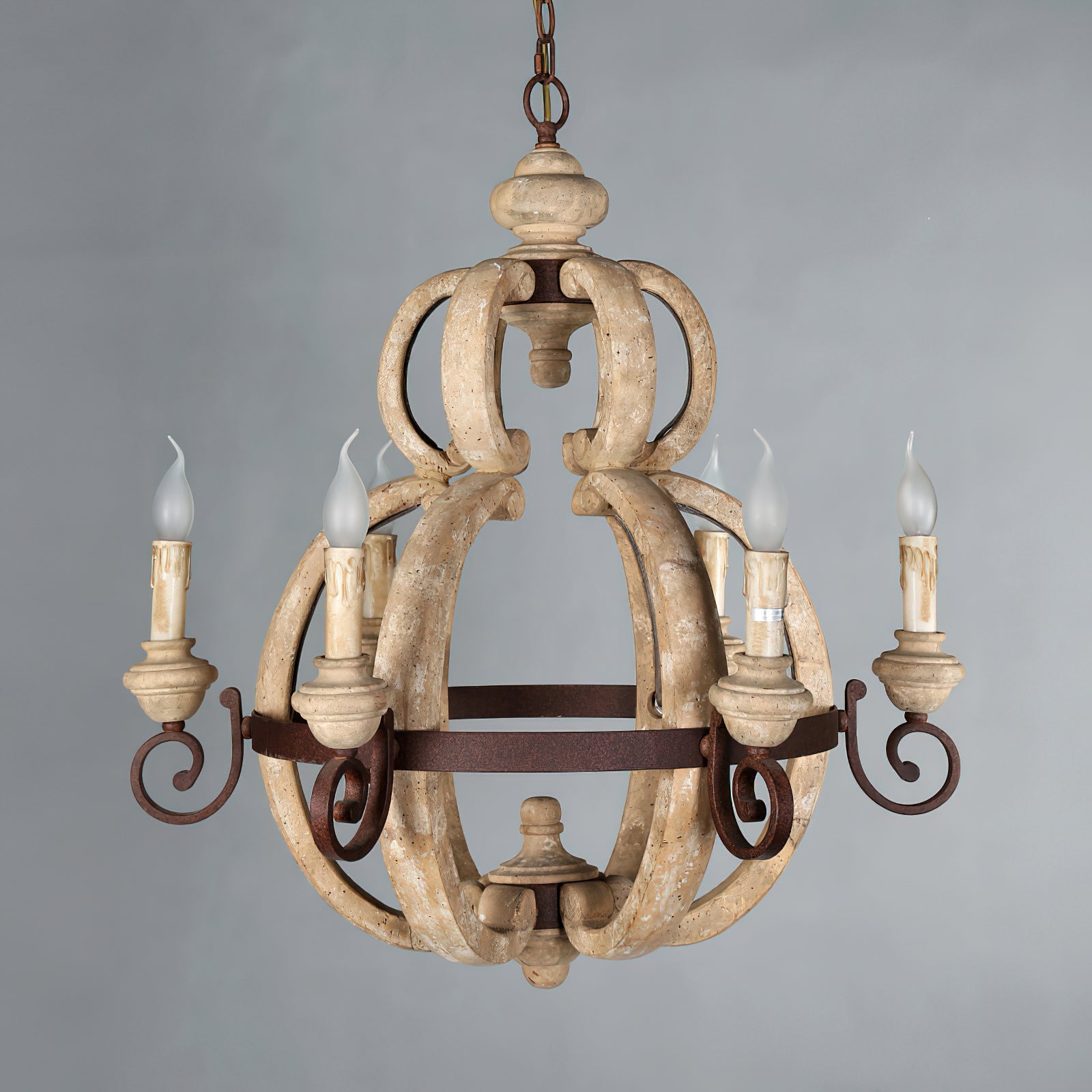 Cumaryra Traditional Hand-carved Wooden Chandelier - Letslighting