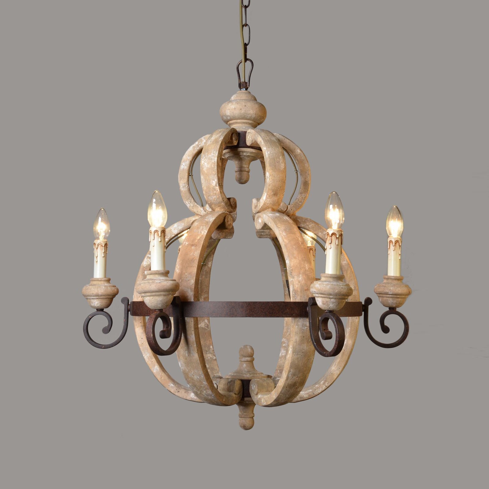 Cumaryra Traditional Hand-carved Wooden Chandelier - Letslighting