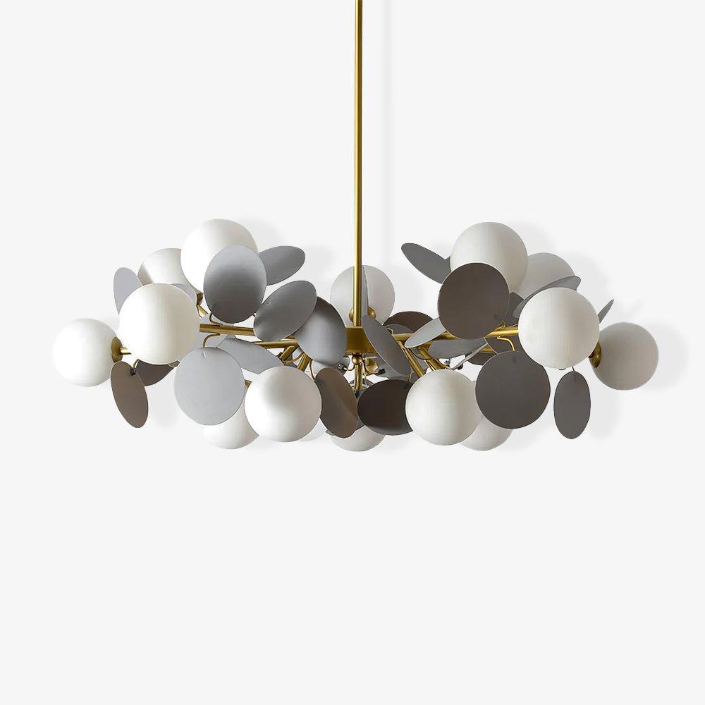 Lustra Chandelier Off White Tree Eight Open Shades - Letslighting