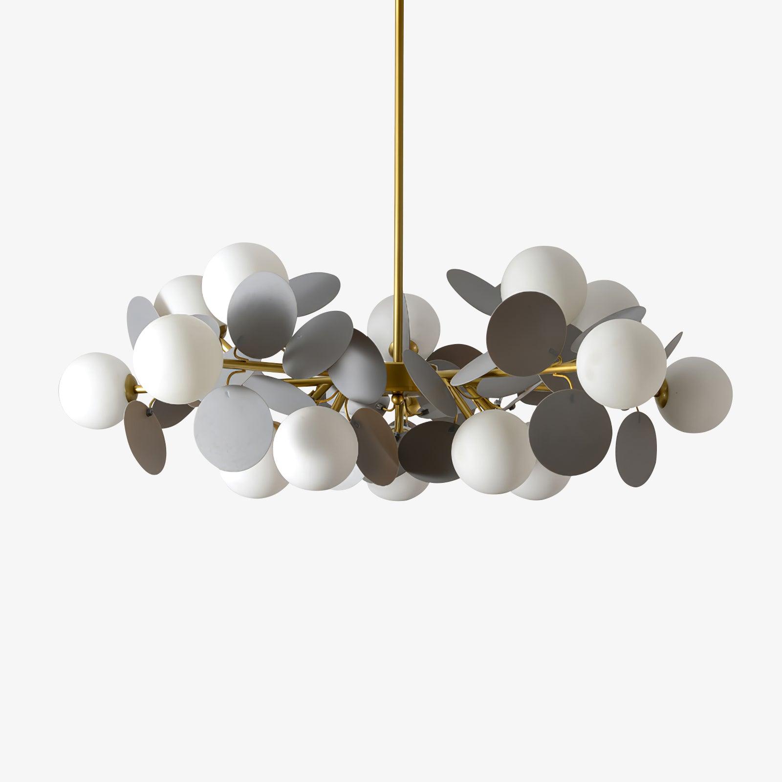 Lustra Chandelier Off White Tree Eight Open Shades - Letslighting