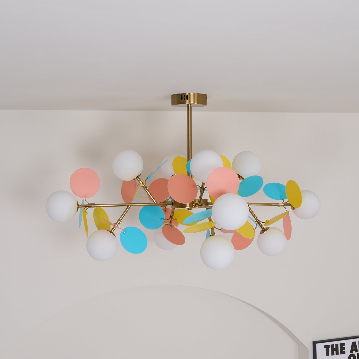 Lustra Chandelier Off White Tree Eight Open Shades - Letslighting