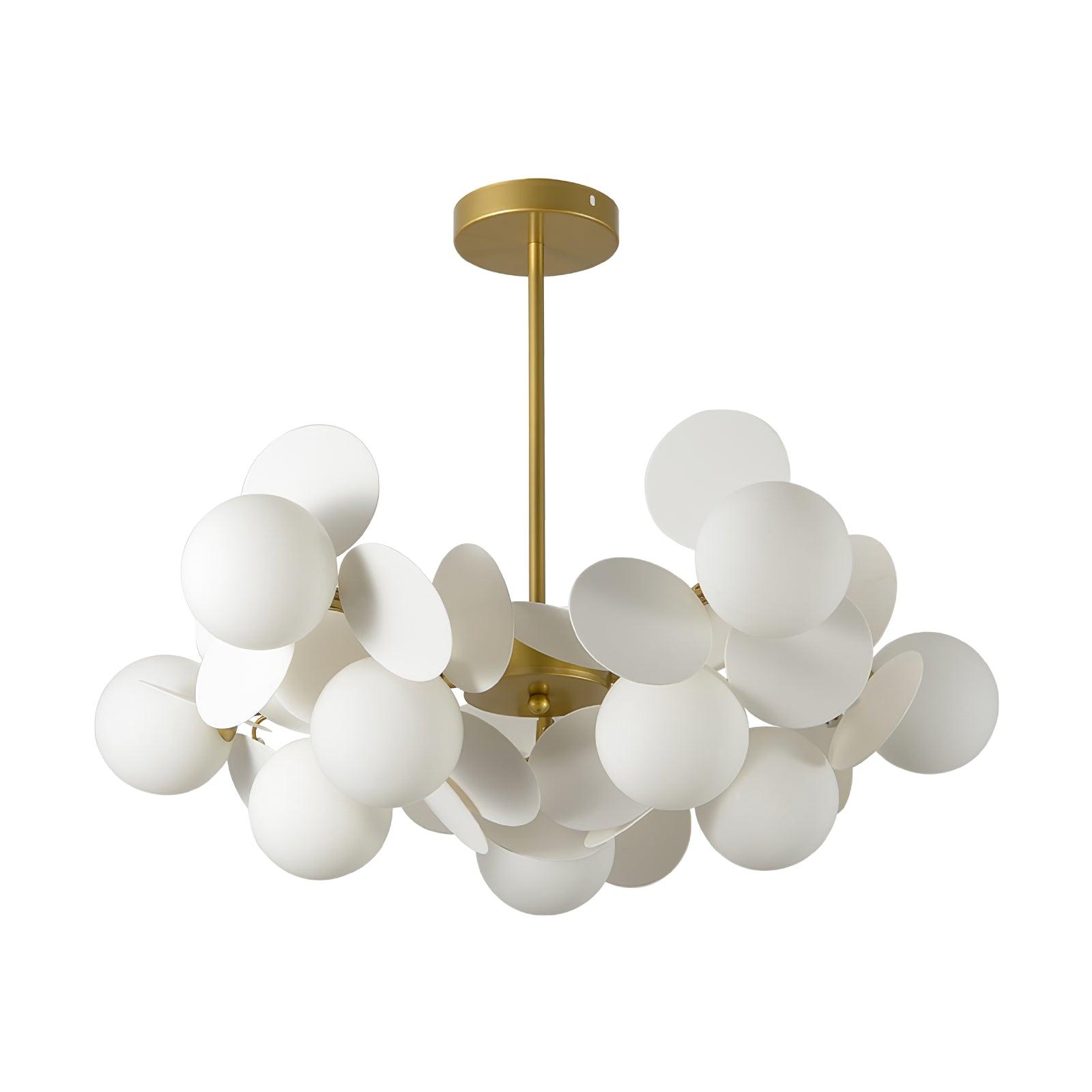 Lustra Chandelier Off White Tree Eight Open Shades - Letslighting