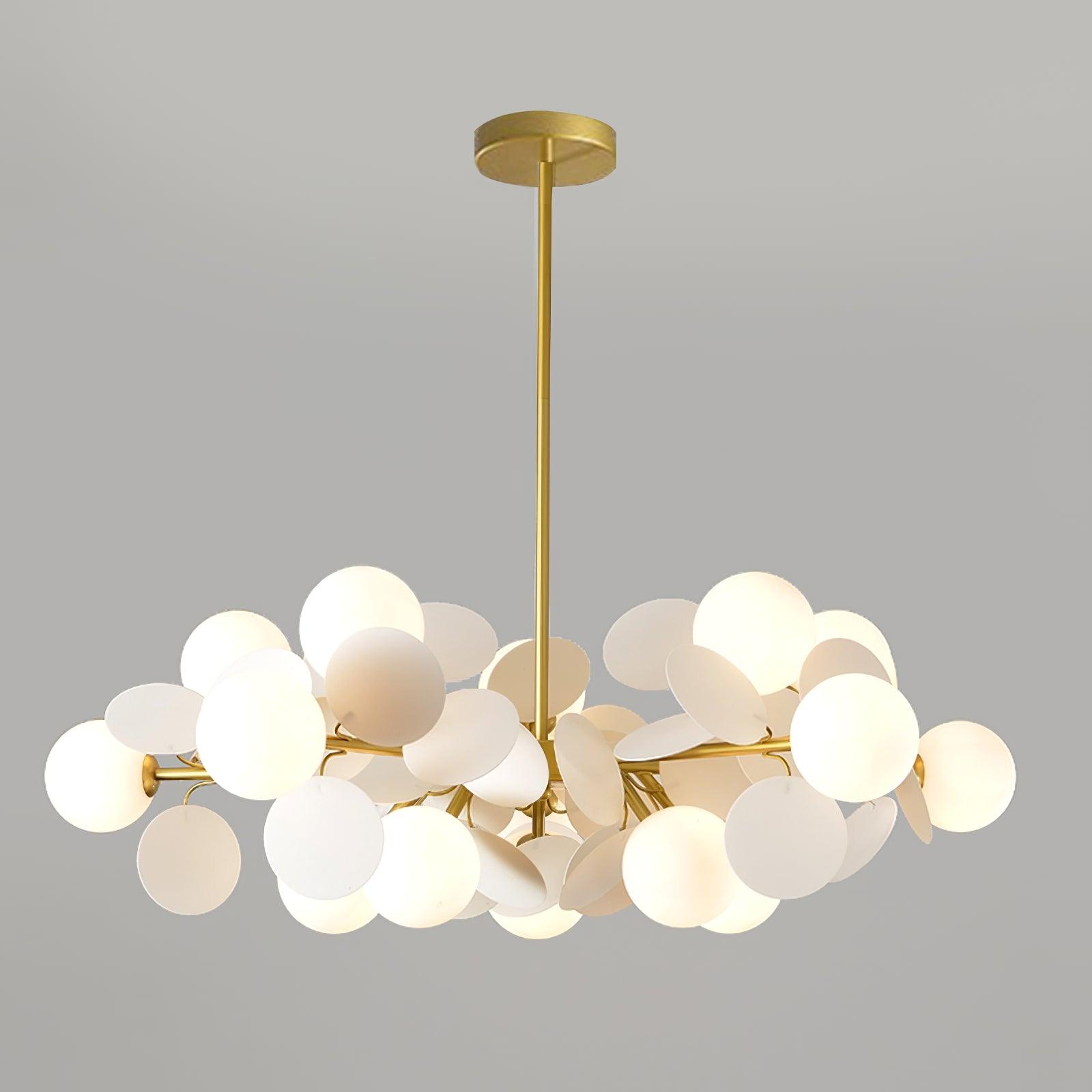 Lustra Chandelier Off White Tree Eight Open Shades - Letslighting
