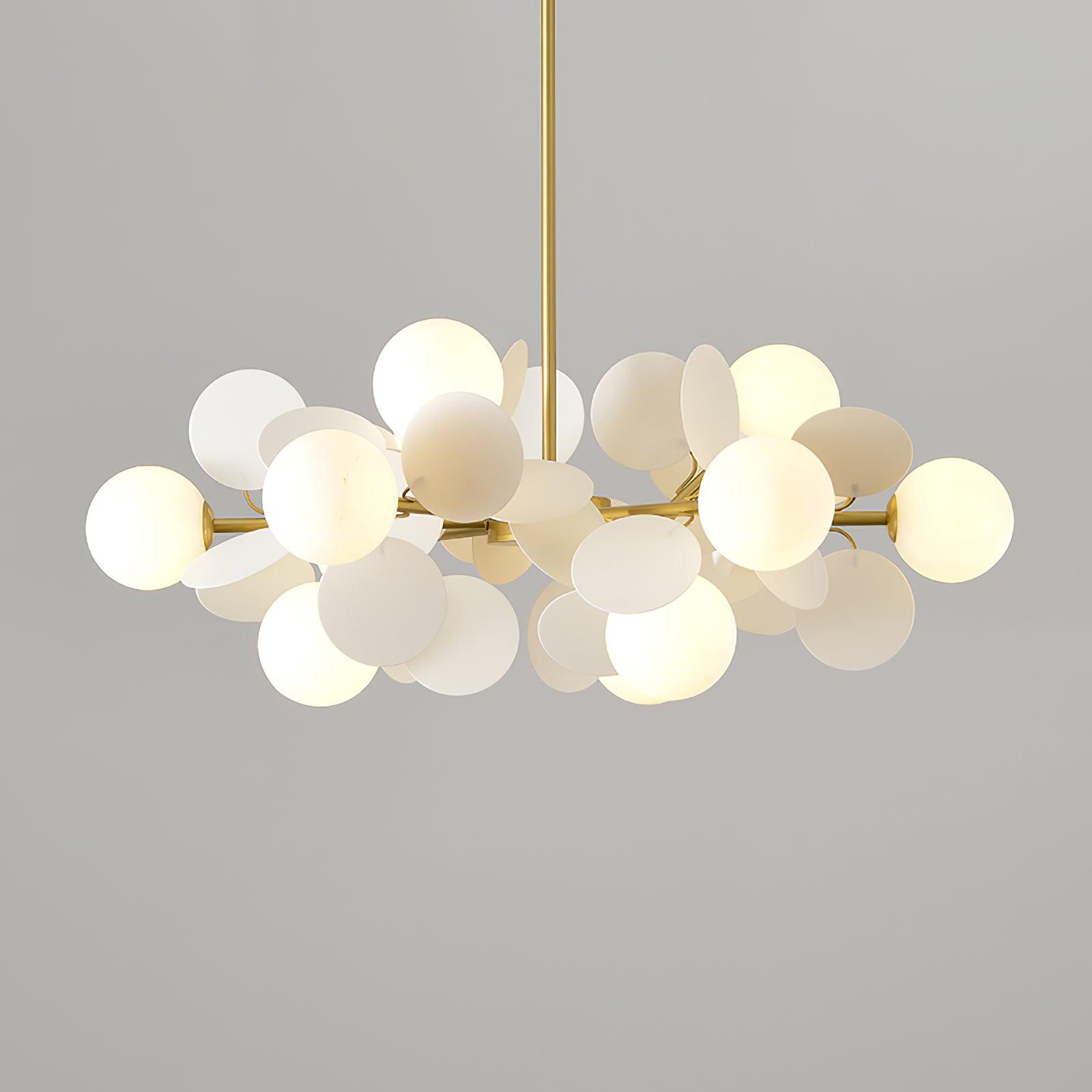 Lustra Chandelier Off White Tree Eight Open Shades - Letslighting