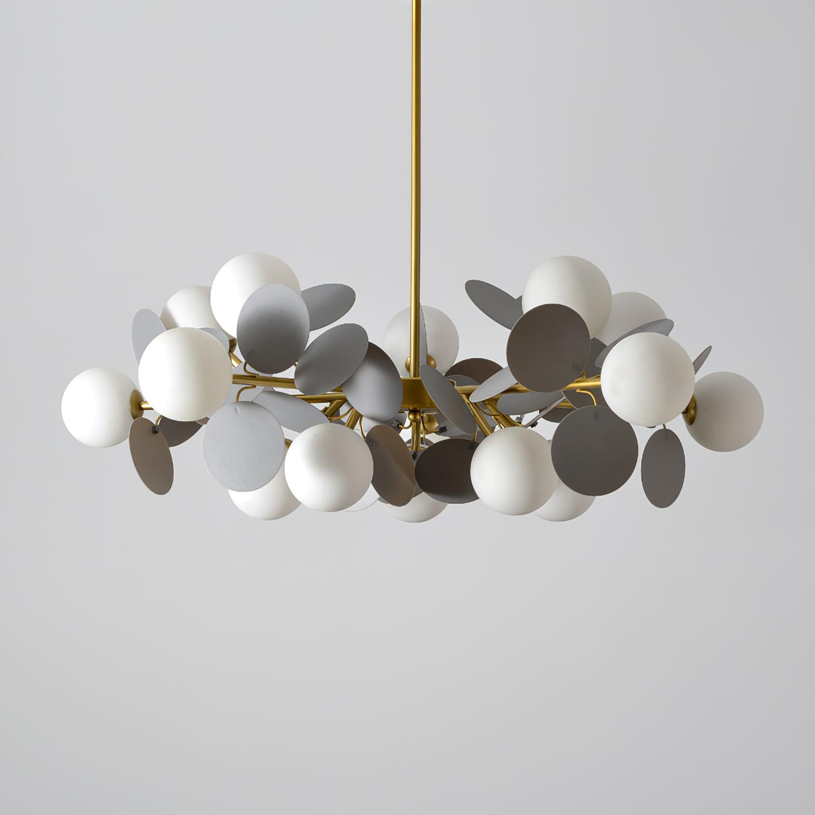 Lustra Chandelier Off White Tree Eight Open Shades - Letslighting