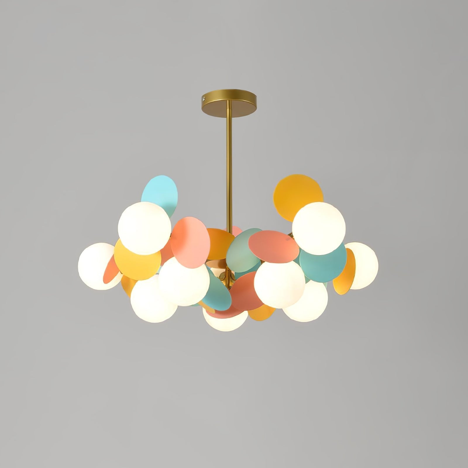 Lustra Chandelier Off White Tree Eight Open Shades - Letslighting