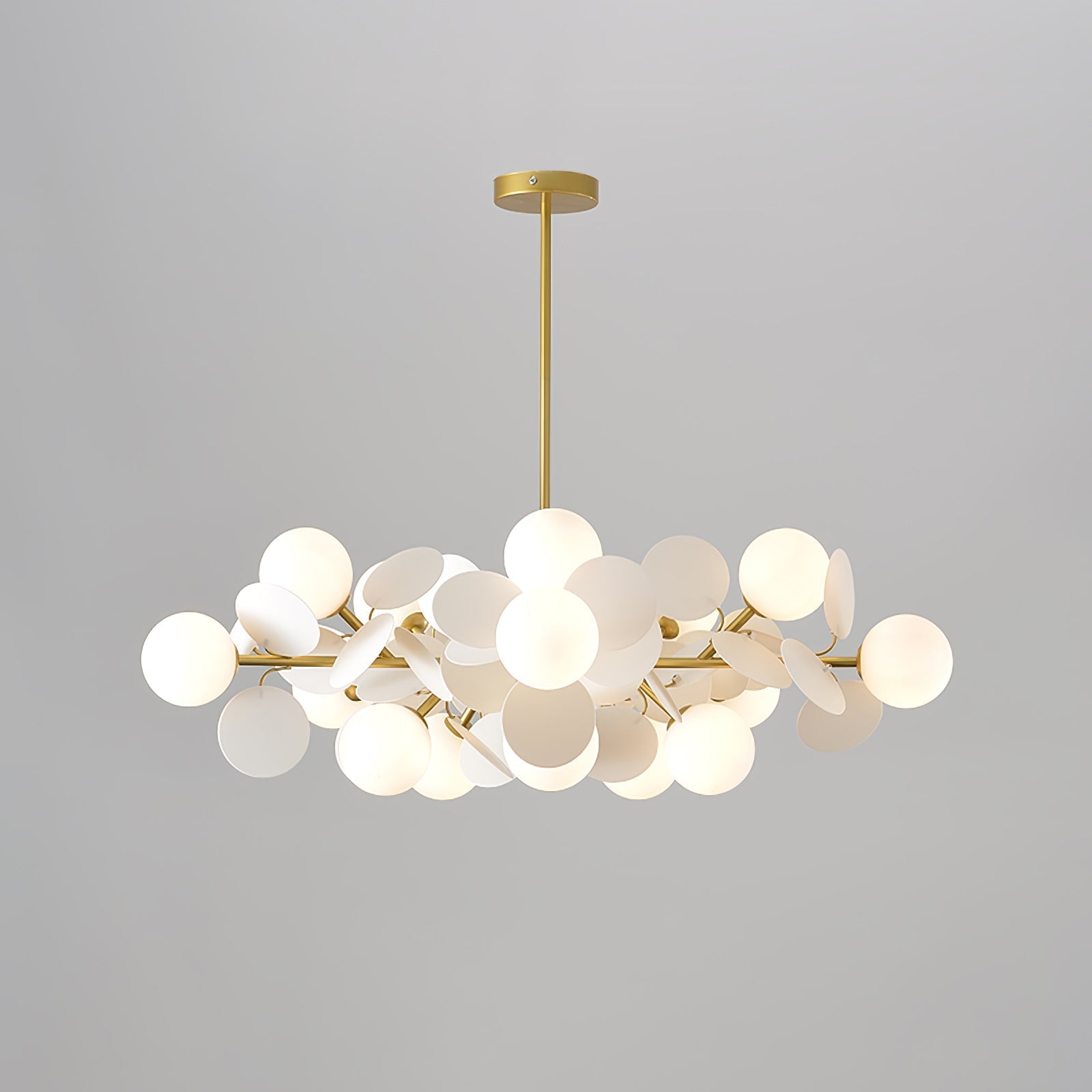 Lustra Chandelier Off White Tree Eight Open Shades - Letslighting