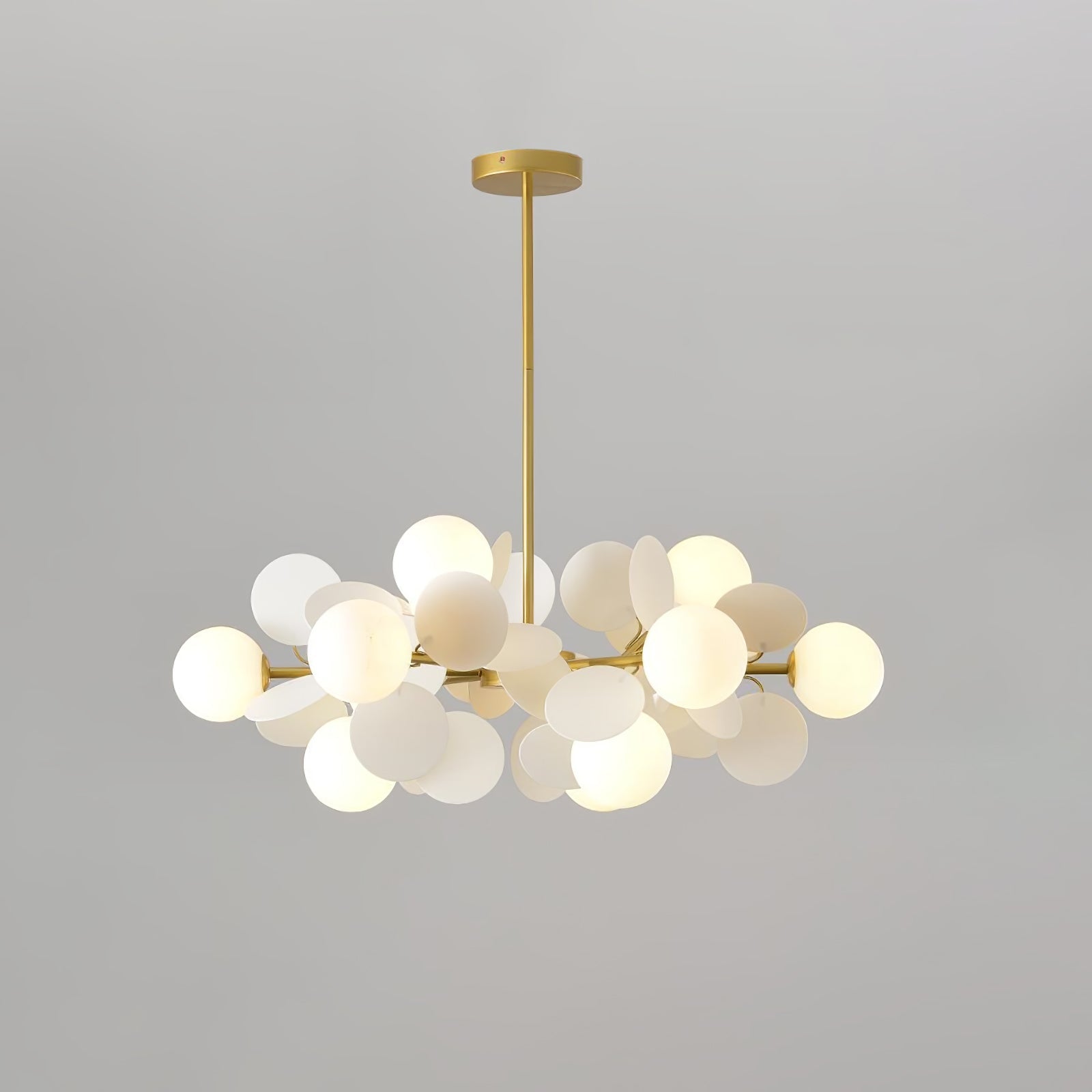 Lustra Chandelier Off White Tree Eight Open Shades - Letslighting