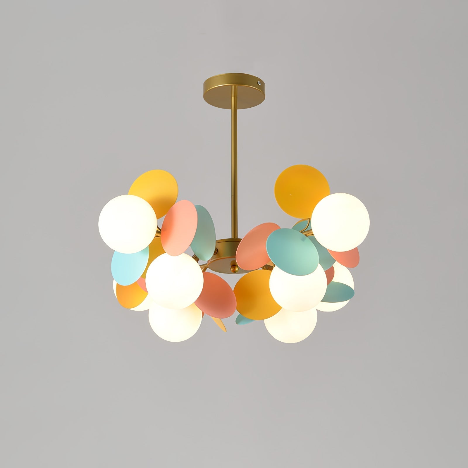 Lustra Chandelier Off White Tree Eight Open Shades - Letslighting
