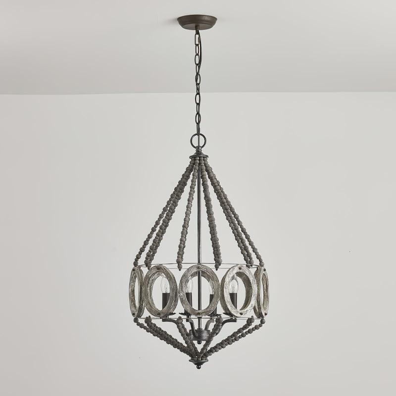Zasorila Vintage Wooden Chandelier - Letslighting