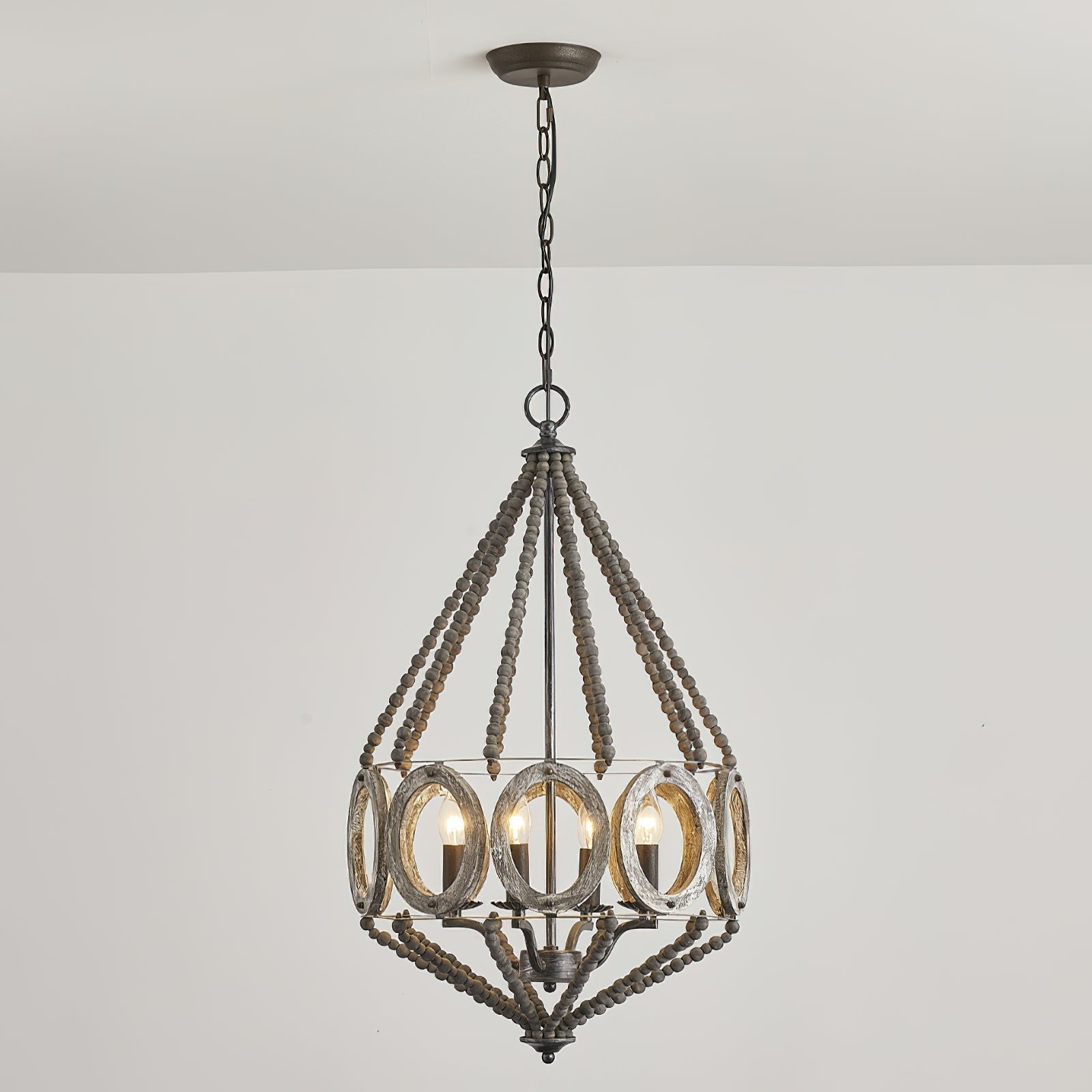 Zasorila Vintage Wooden Chandelier - Letslighting
