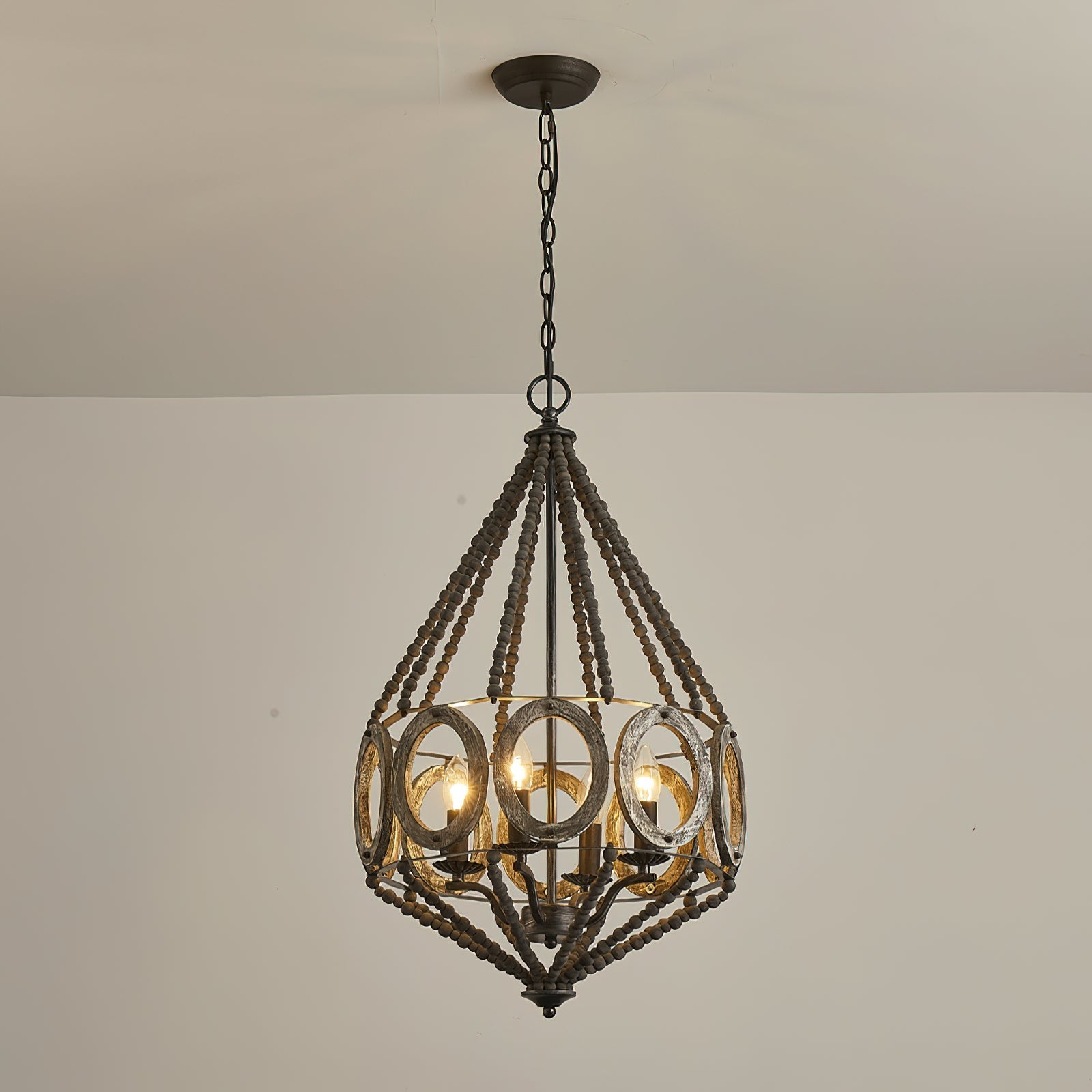 Zasorila Vintage Wooden Chandelier - Letslighting
