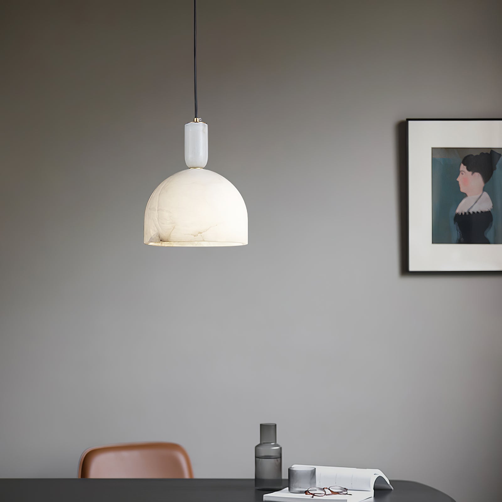 Ulcaris Modern Minimalist Alabaster Pendnat Light - Letslighting