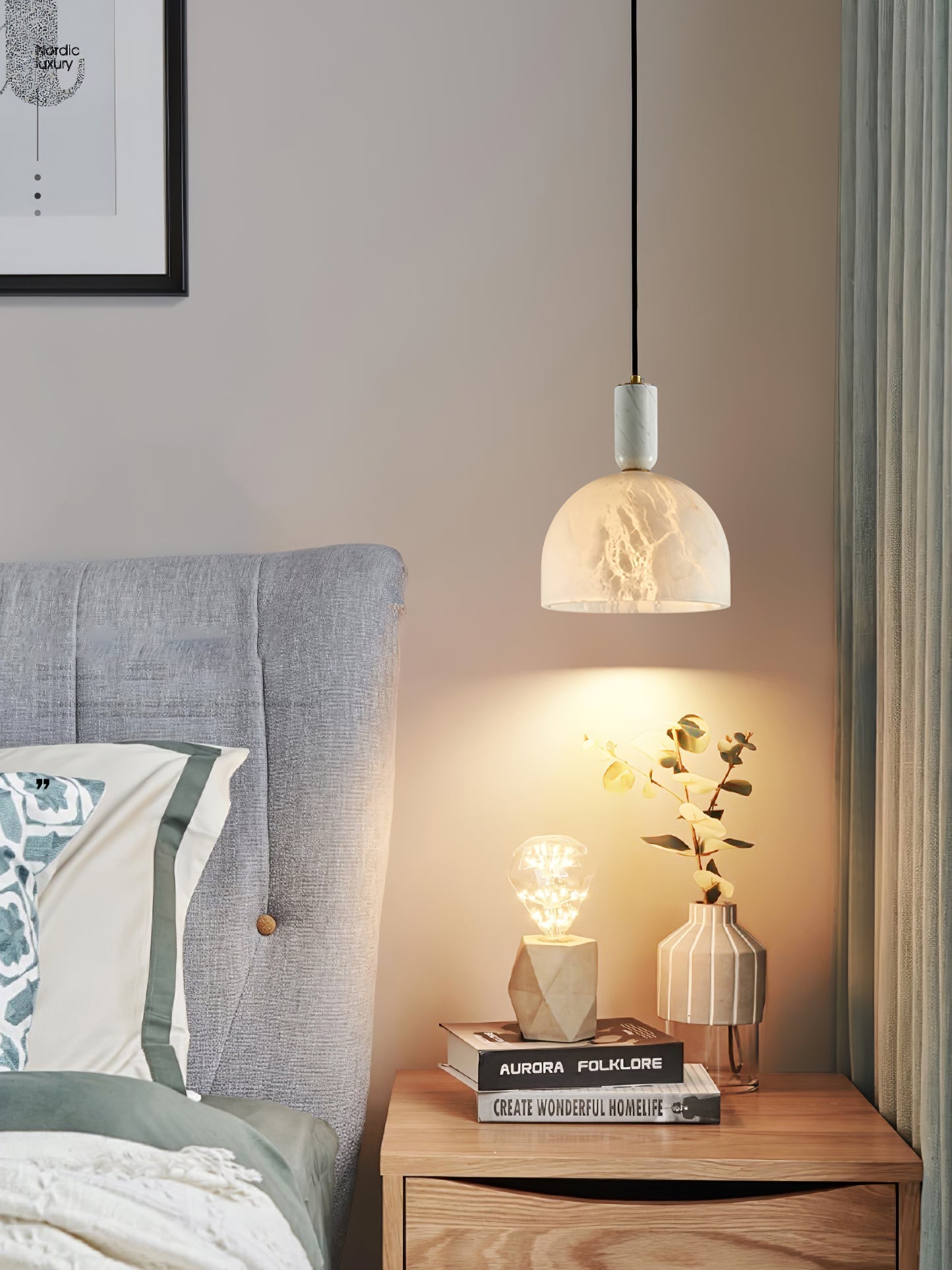 Ulcaris Modern Minimalist Alabaster Pendnat Light - Letslighting