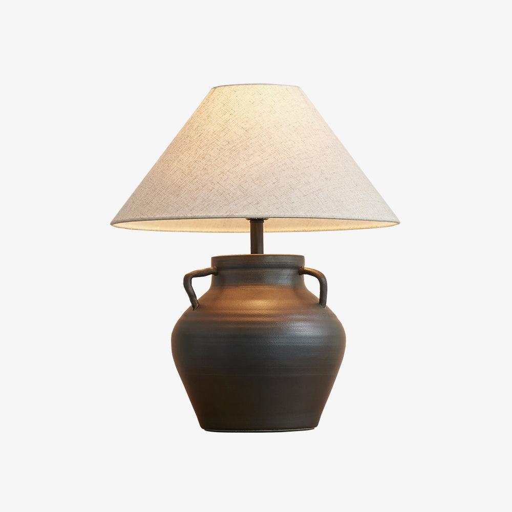 Amfora Fabric Rustic Table Lamp - Letslighting