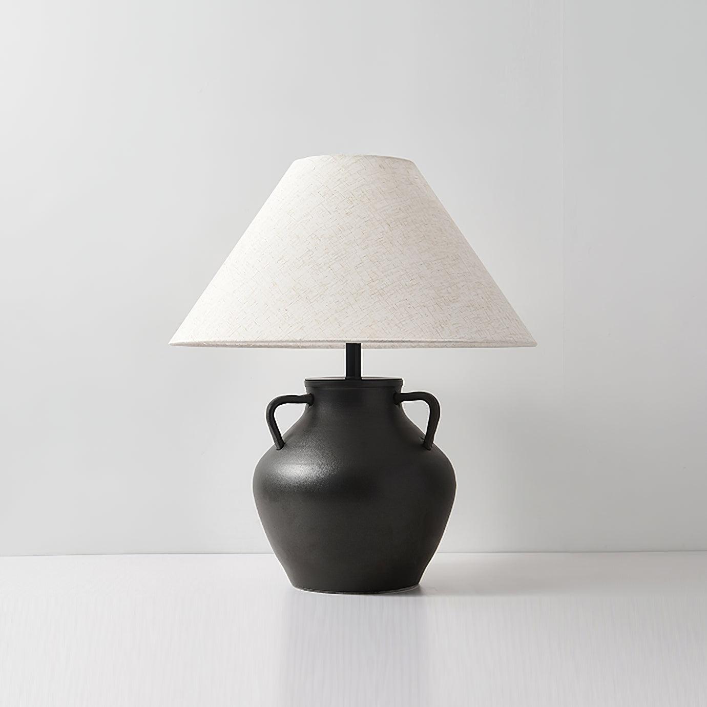 Amfora Fabric Rustic Table Lamp - Letslighting