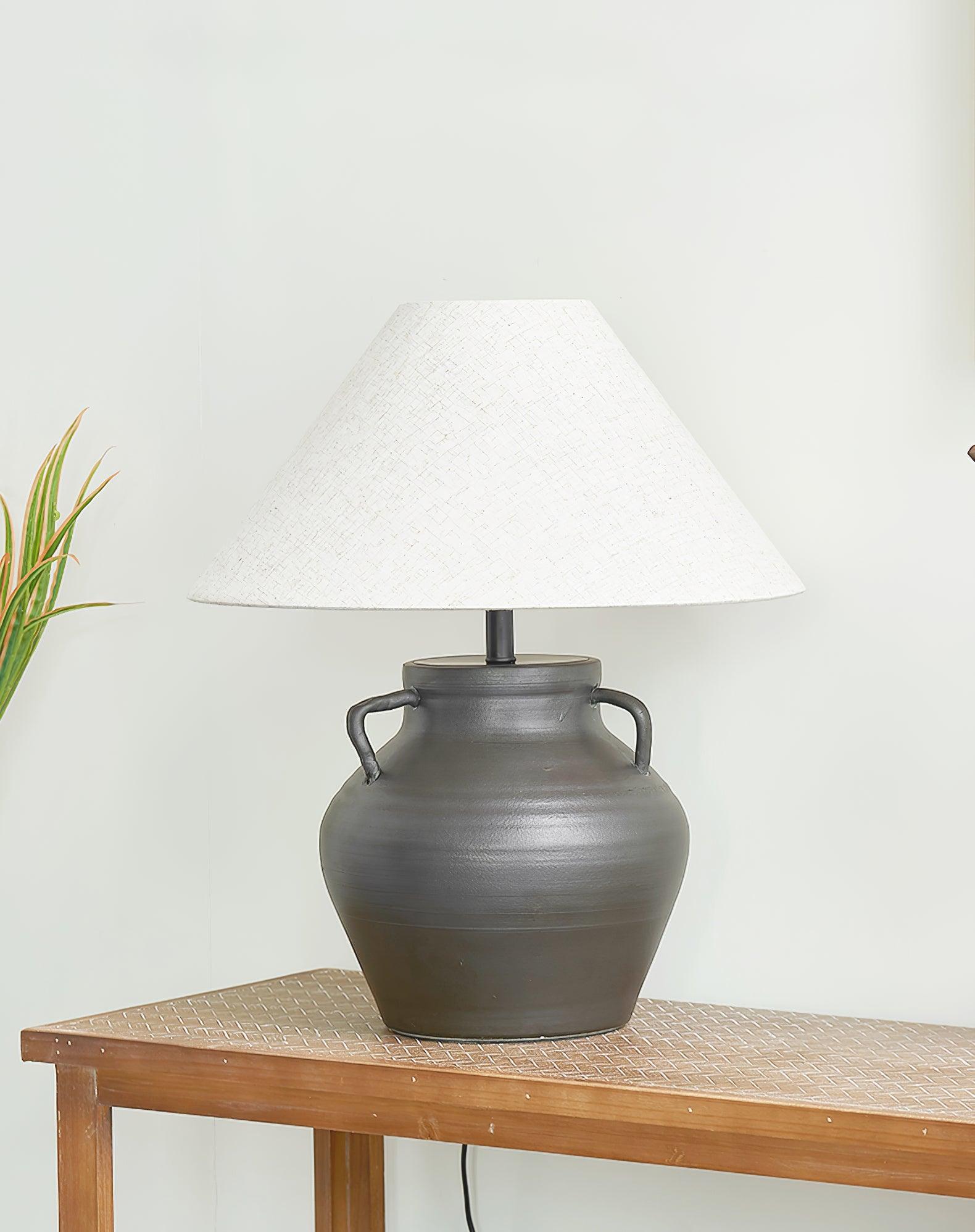 Amfora Fabric Rustic Table Lamp - Letslighting
