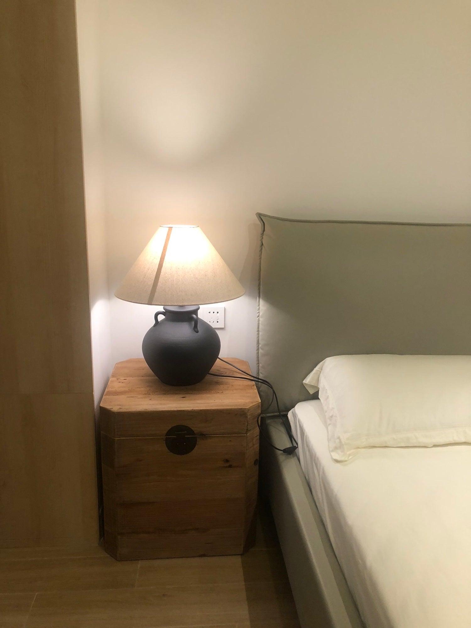 Amfora Fabric Rustic Table Lamp - Letslighting