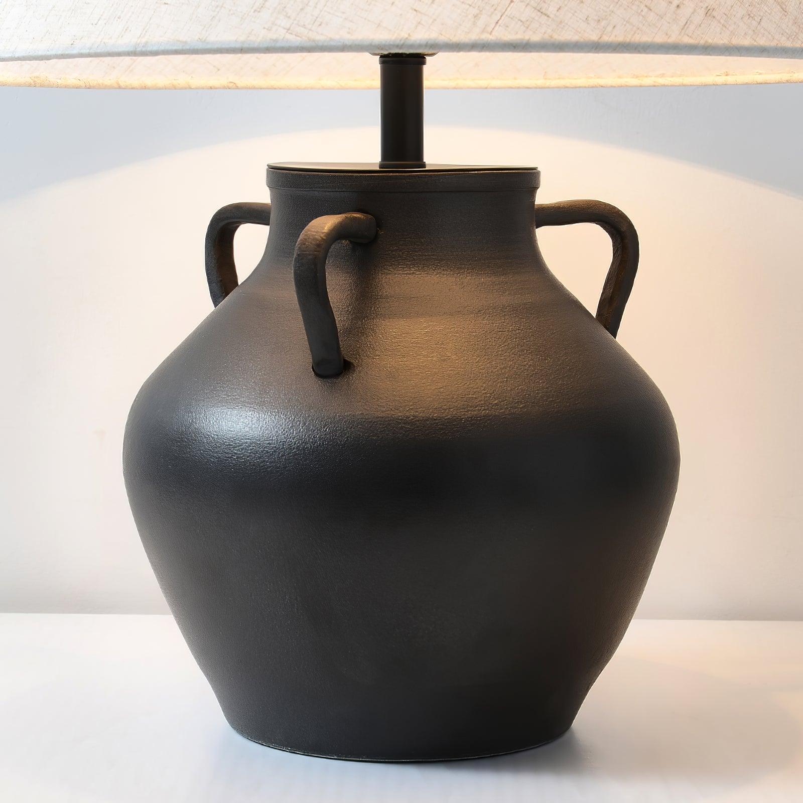 Amfora Fabric Rustic Table Lamp - Letslighting