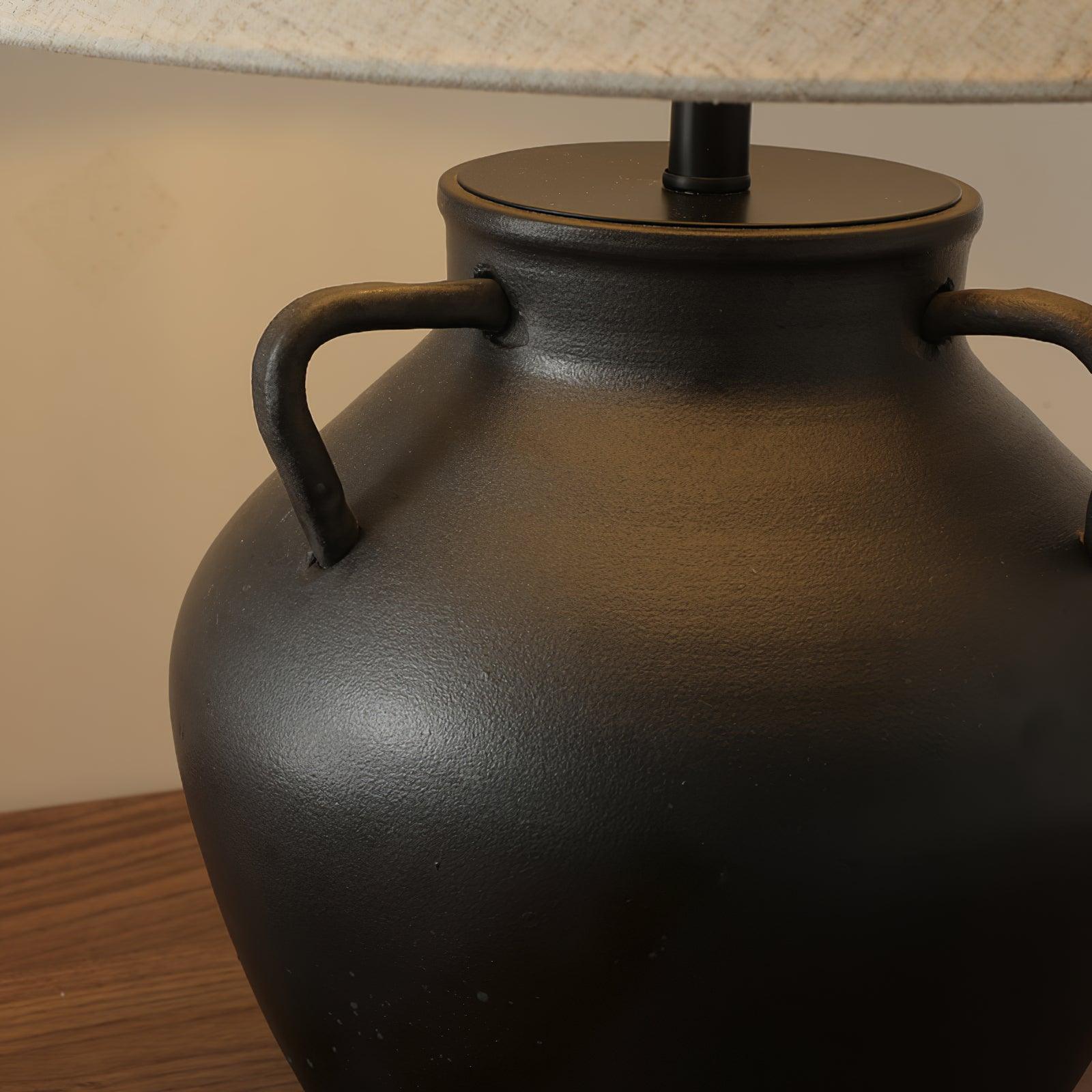 Amfora Fabric Rustic Table Lamp - Letslighting