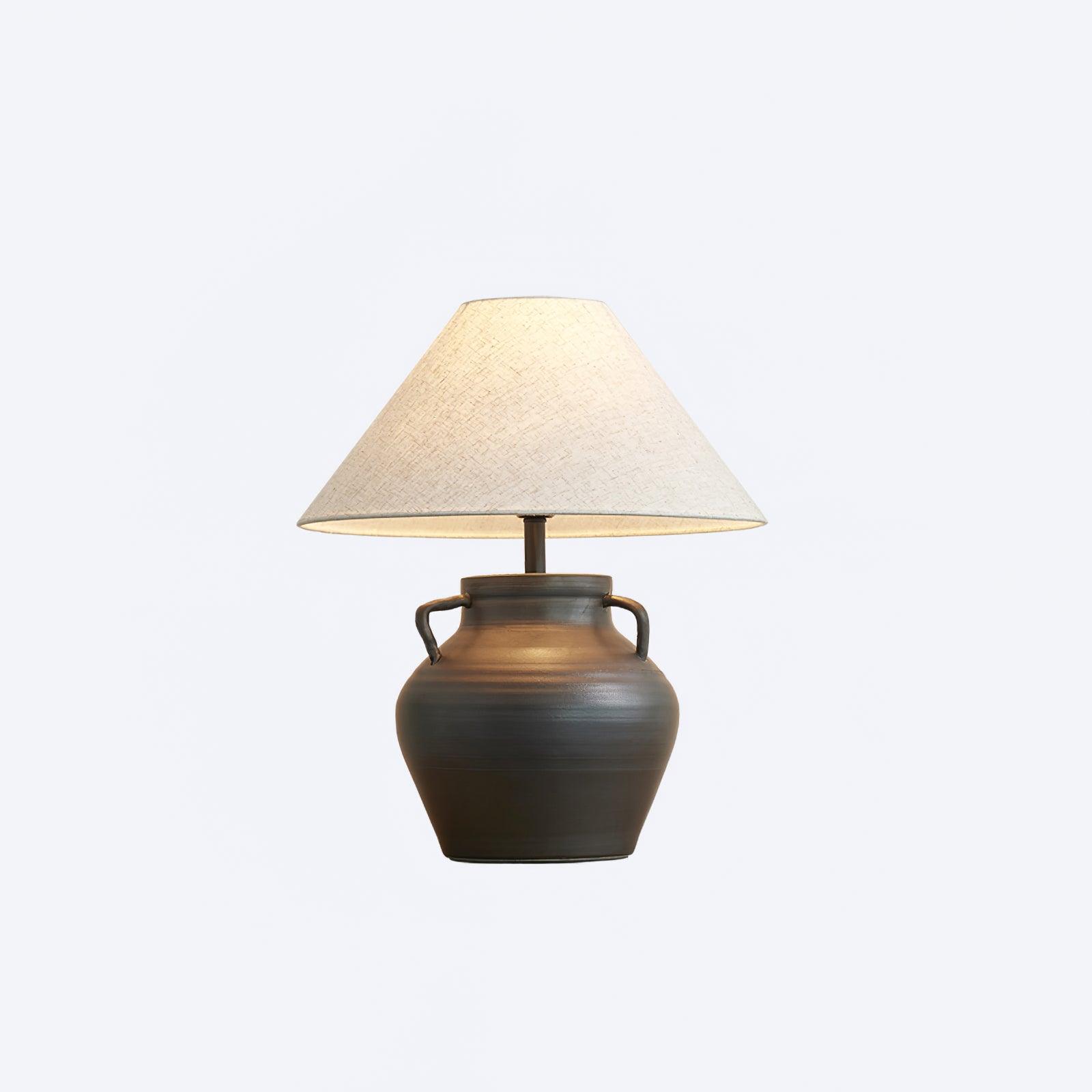 Amfora Fabric Rustic Table Lamp - Letslighting