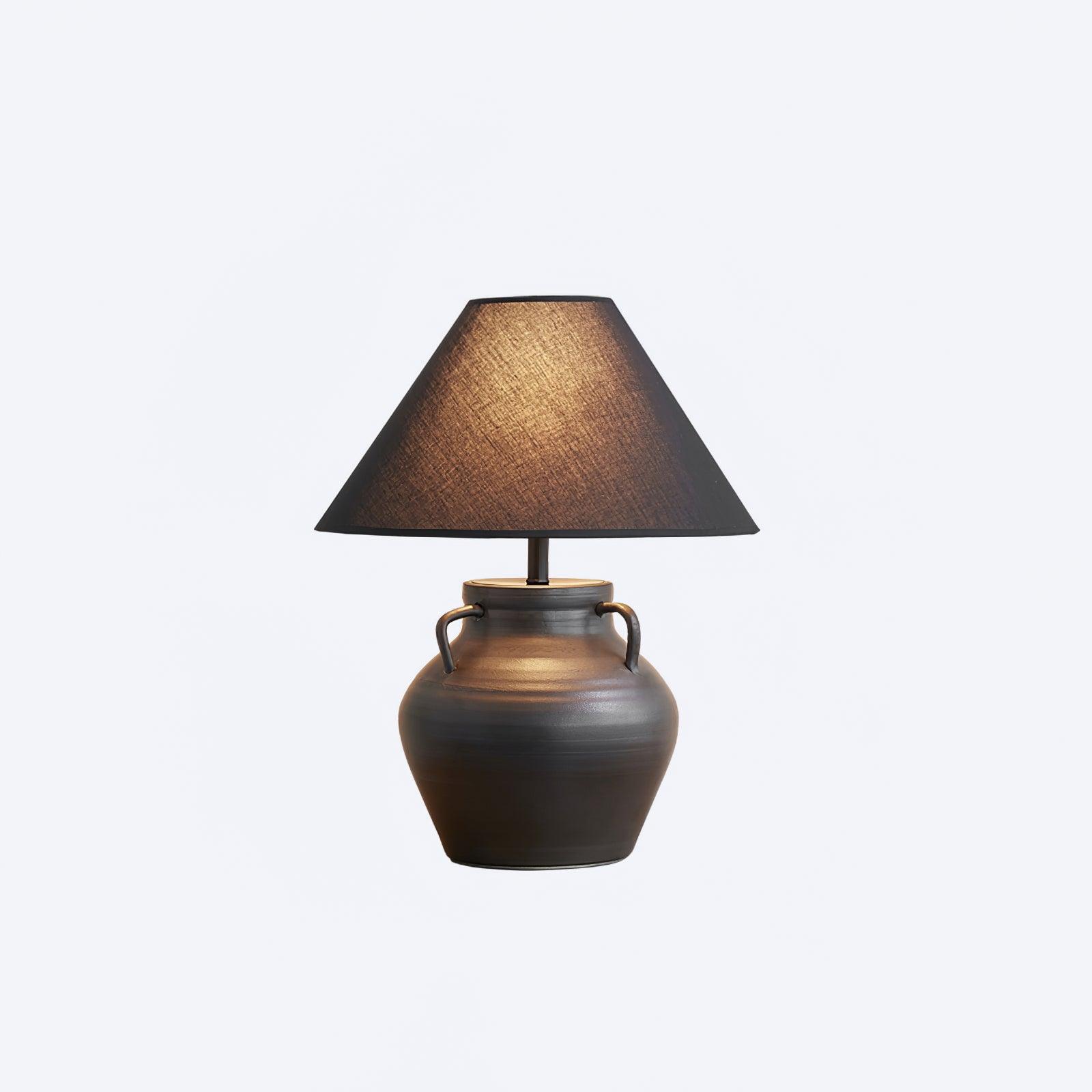 Amfora Fabric Rustic Table Lamp - Letslighting