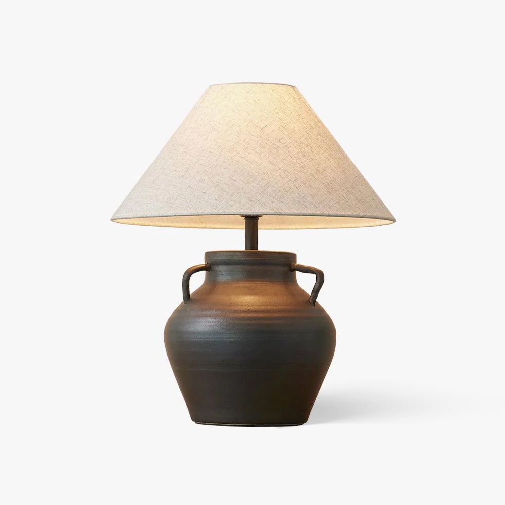 Amfora Fabric Rustic Table Lamp - Letslighting