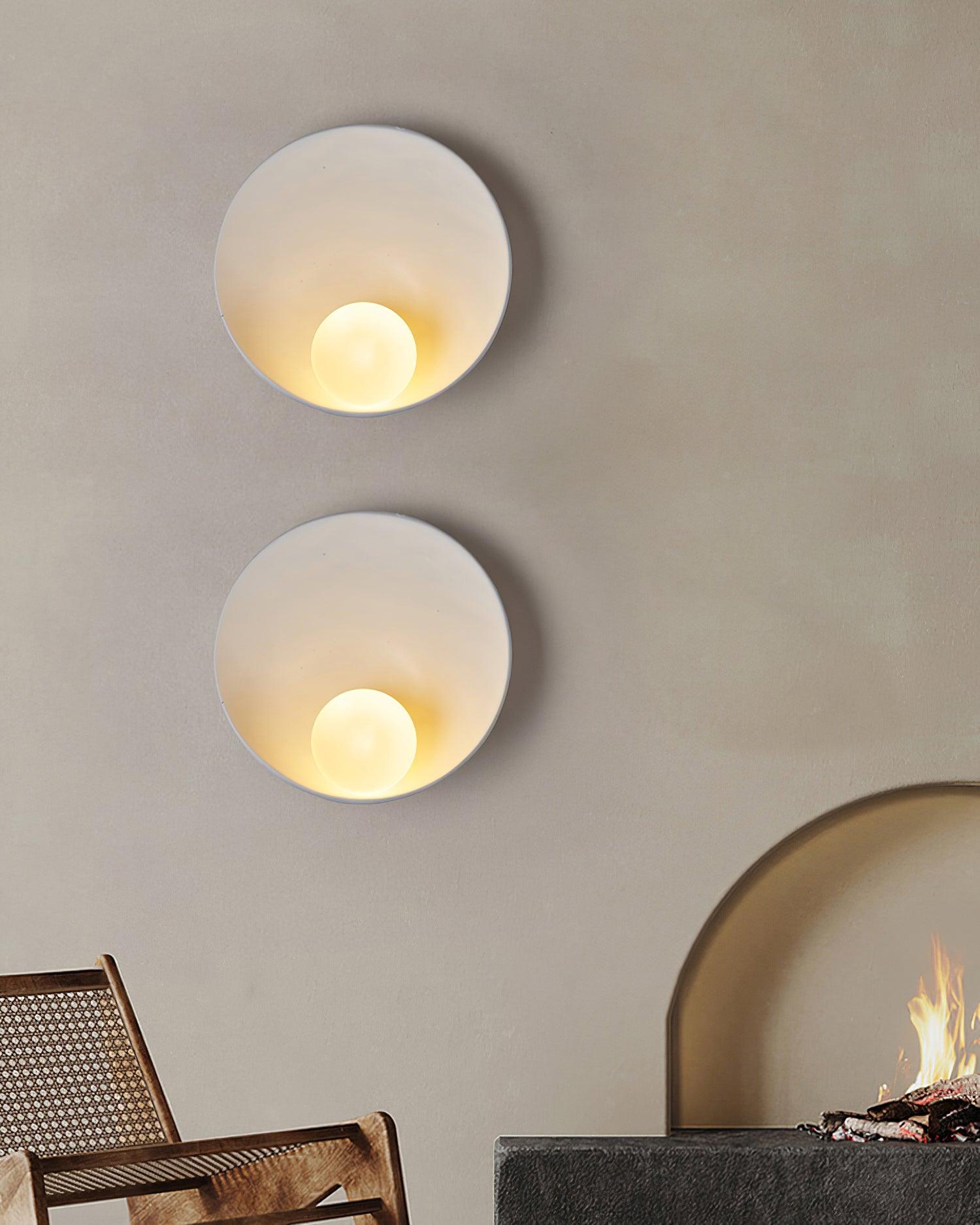 Wall Light Resin Cup Shade Accent Minimalist Cozy - Letslighting