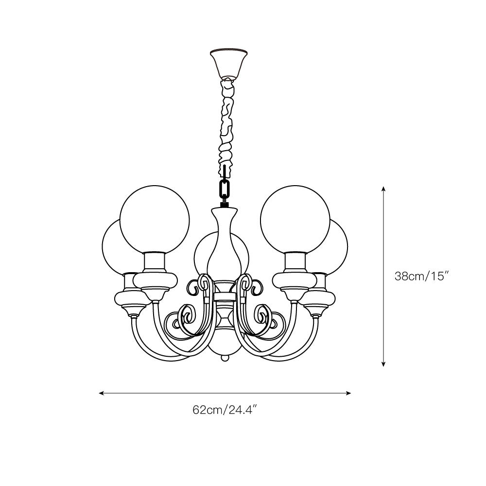 Evsolia Premium Nordic Art Onyx Glass Chandelier - Letslighting