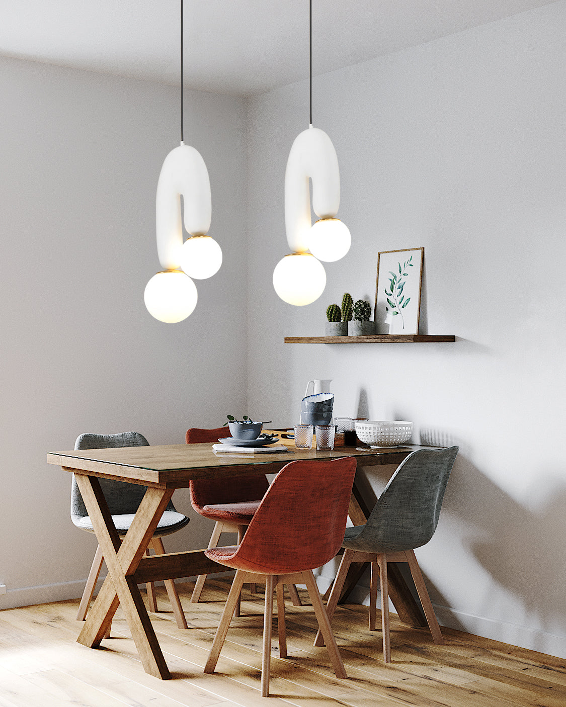 Oo Pendant Light Smooth Sculptural Organic - Letslighting
