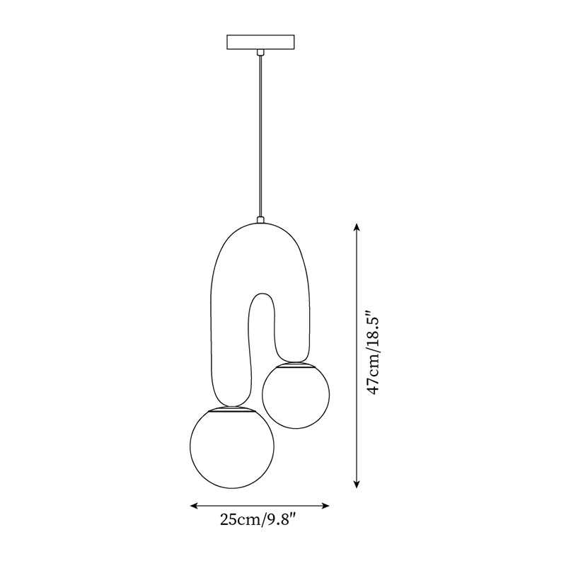 Oo Pendant Light Smooth Sculptural Organic - Letslighting