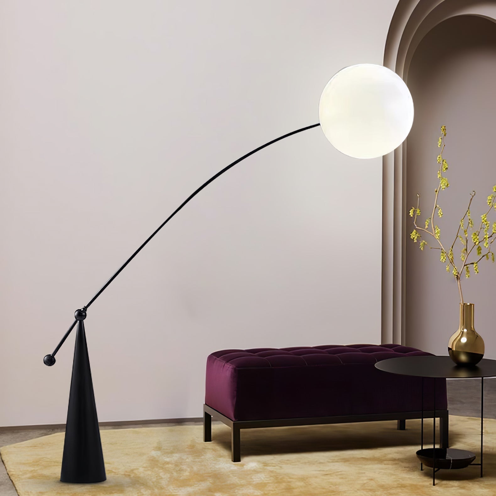 Ortalil Modern Arc Floor Lamp - Letslighting