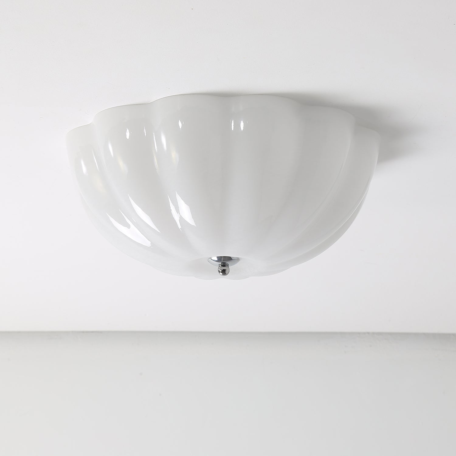 Uphaara Modern Minimalist Opal Shell Glass Ceiling Lamp - Letslighting