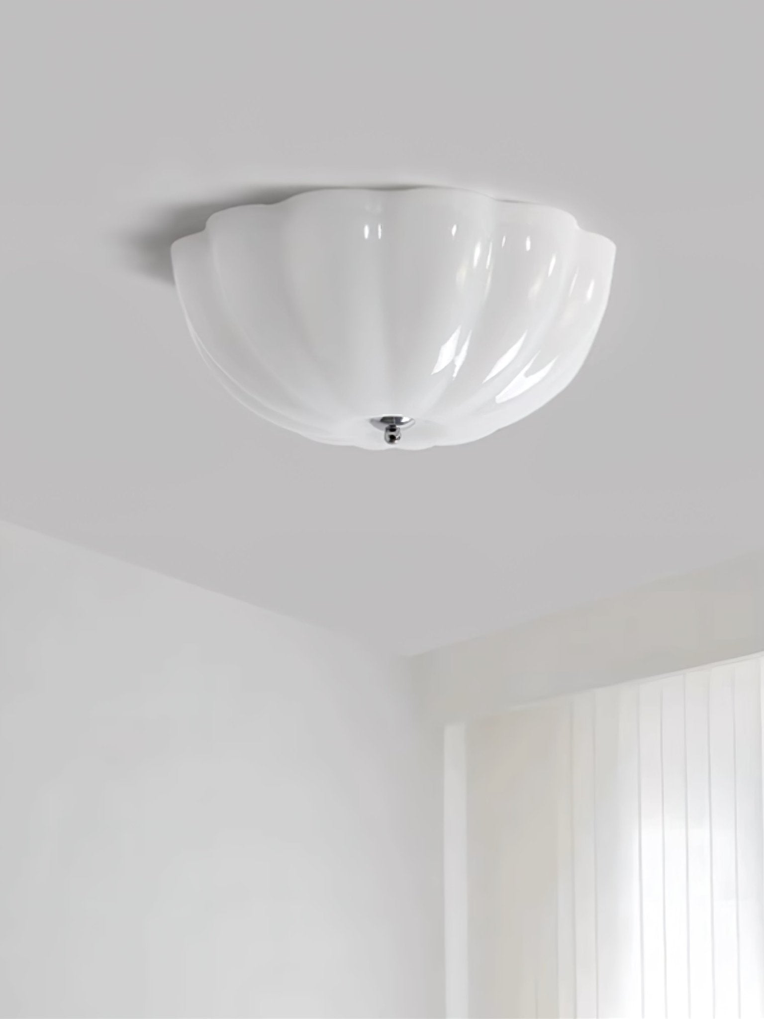 Uphaara Modern Minimalist Opal Shell Glass Ceiling Lamp - Letslighting