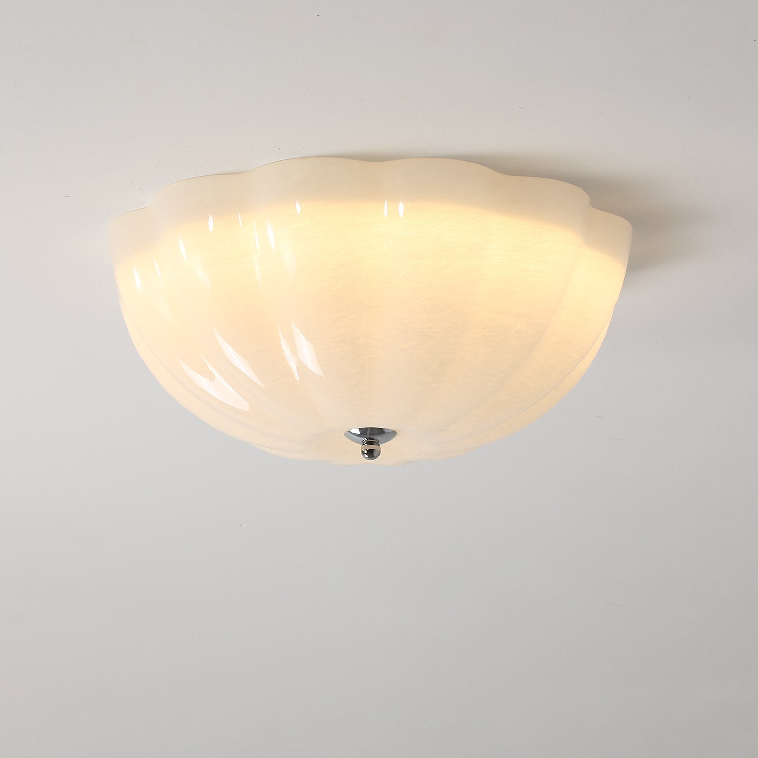Uphaara Modern Minimalist Opal Shell Glass Ceiling Lamp - Letslighting