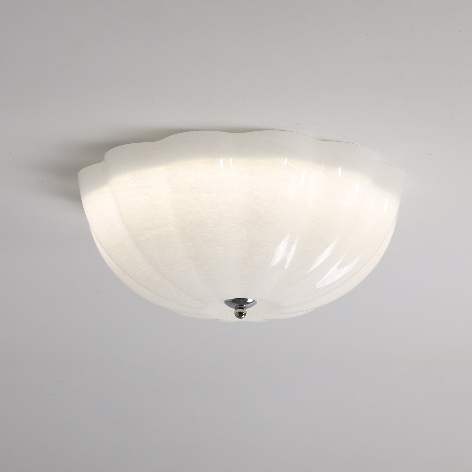 Uphaara Modern Minimalist Opal Shell Glass Ceiling Lamp - Letslighting