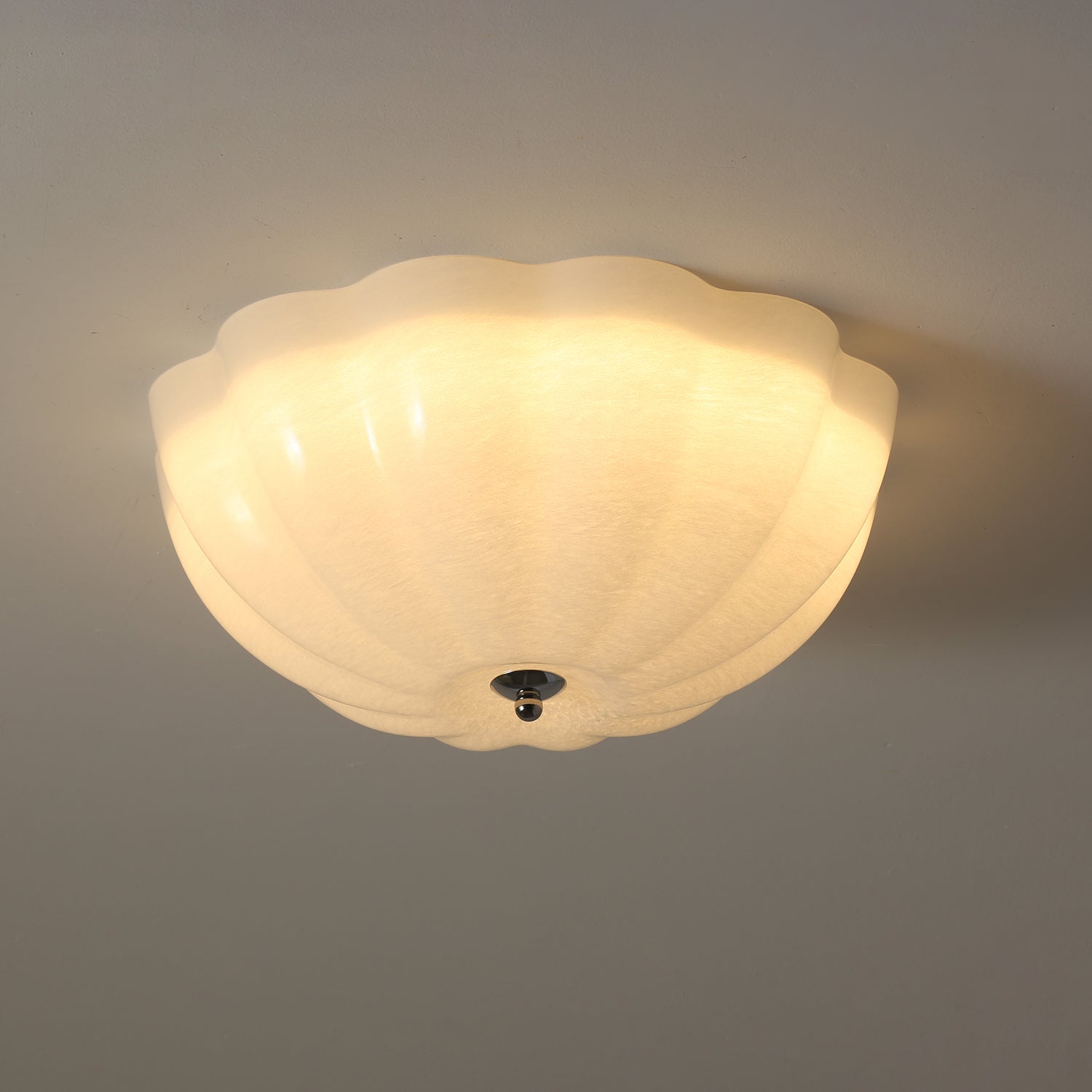 Uphaara Modern Minimalist Opal Shell Glass Ceiling Lamp - Letslighting