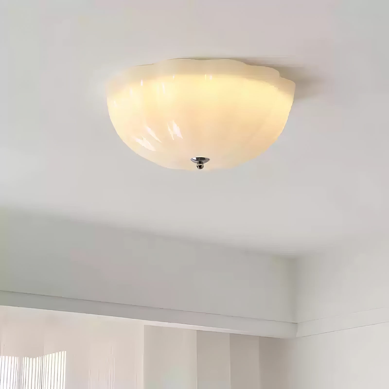 Uphaara Modern Minimalist Opal Shell Glass Ceiling Lamp - Letslighting